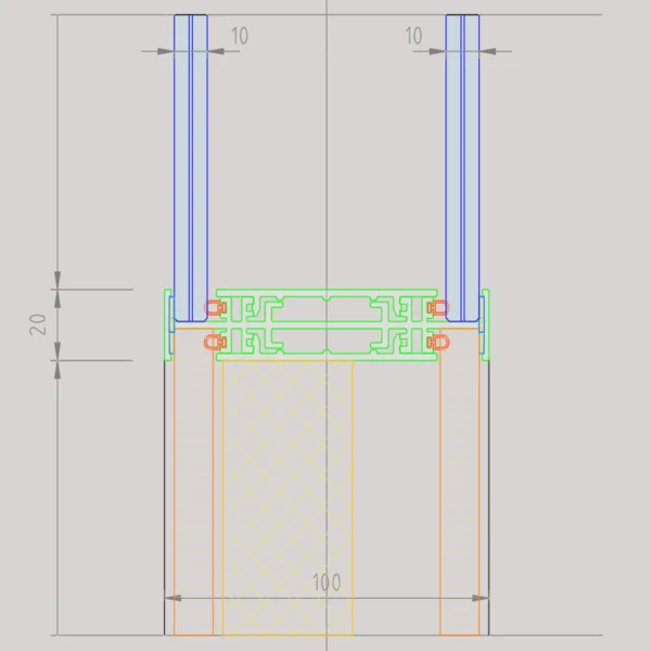 styleVISION Sección Vertical Coronación